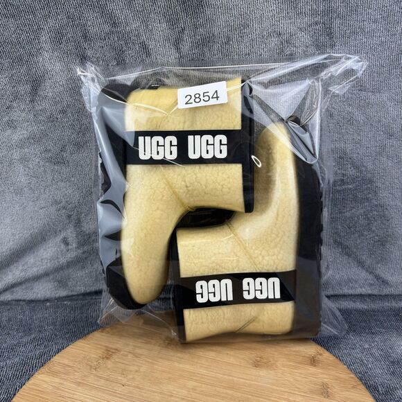 UGG Boots Womens Size 5 Yellow Rubber Waterproof Shearling Lined Ankle Winter - Picture 11 of 11